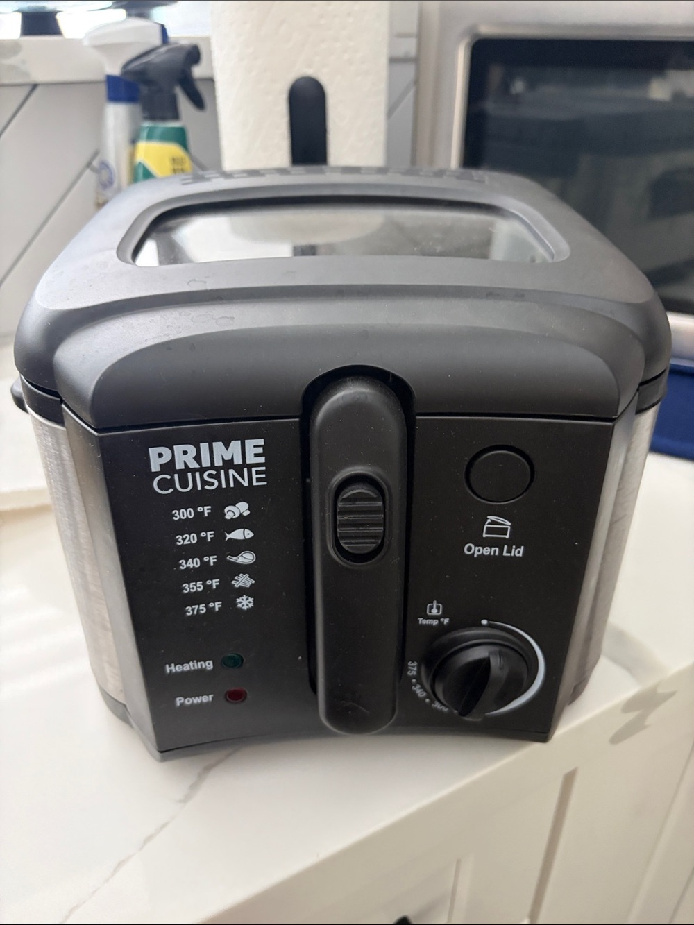 Black Compact Deep Fryer